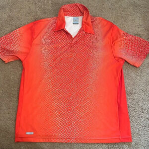 Vintage 2001 Nike Tennis Polo Orange Shirt Jersey Size M Adult